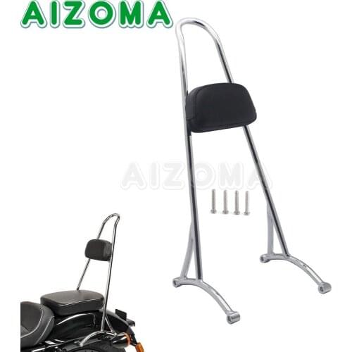 For Harley Sportster XL 48 XL883 XL1200 Detachable Rear Driver Backrest Luggage Rack Sissy Bar Cushion Pad Passenger Backrest