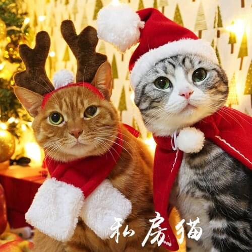 Warm Dog Scarf Winter Christmas Cloak Scarf for Little Small Medium Puppy Bow Tie Cat Hat Collars Pet Products Accessories