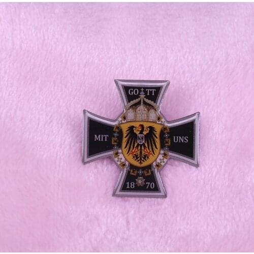 Kaiser Wilhelm Battle Flag Prussian War Pin Badge