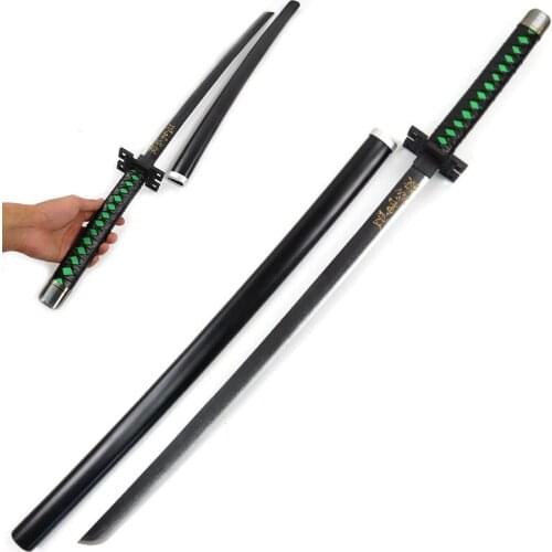 [Funny] 104cm Cosplay Anime Demon Slayer: Kimetsu No Yaiba weapon Tokitou Muichirou Replica wooden Sword model Costume party toy