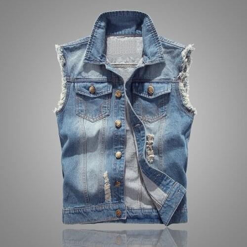 Womens Sleeveless Jackets 2021 Autumn Casual Jeans Coats Famale Slim Cotton Solid Denim Vest Jacket Waistcoat Ladies Outerwear