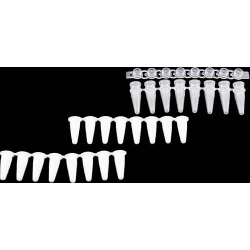 0.1ml/0.2ml 8 Strip PCR Tube Centrifuge Tube Fluorescent quantitative PCR tube with cover