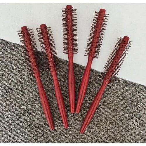 1pc Natural Wood Comb Massage Mace Curling Comb for Perm Extra Long Handle Professional Hairdressing Comb Wave Hair Brush Barber