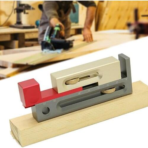 Three-Color Sliding Table Saw Slot Adjuster Mobile Measuring Block Length Compensation Woodworking Craft Tool