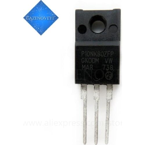 10pcs/lot STP10NK80ZFP P10NK80ZFP 10N80 TO-220F 10A 800V new original In Stock