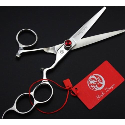 607# 6.0'' Brand Purple Dragon TOP GRADE Hairdressing Scissors JP 440C 360 Degree Rotation Barbers Cutting Shears Hair Scissors
