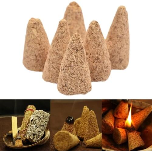 6x Smoke Tower,Natural Reflux Tower Incense,Sandalwood Smoke Cone,Backflow