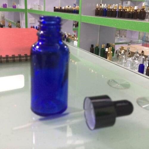 800pcs Fedex Free Blue Glass Dropper Bottles 30ml With Black Childproof Cap E Liquid Bottles Glass Ejuice Bottle Empty