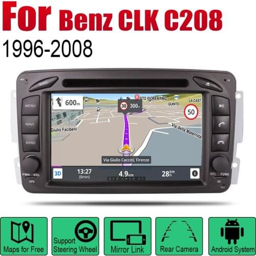 Car Radio DVD Player GPS Navigation For Mercedes Benz CLK C208 W208 1996~2008 NTG Android HD Displayer System Audio Video Stereo