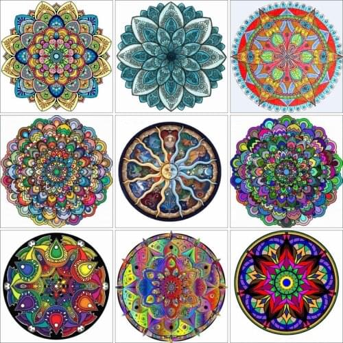 AZQSD 5D Diamond Painting Abstract Needlework Diamond Embroidery Flower Mosaic Home Decoration Handmade