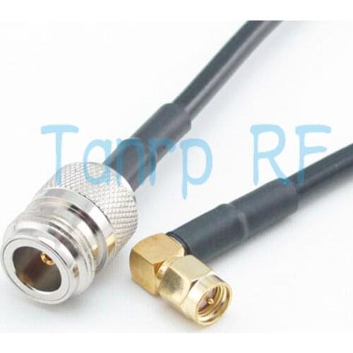 Freeshipping! 3FEET N female jack to SMA male plug right angle 1M RG58 RF Pigtail coaxial jumper cable 100CM Wholesale