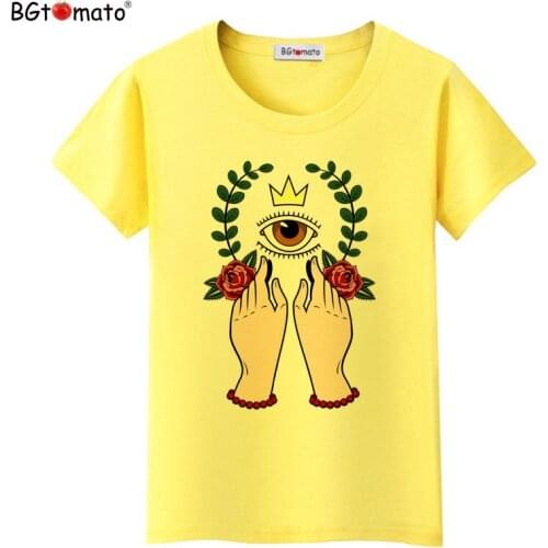 BGtomato New style beautiful rose eye t-shirts Cool design brand shirts good quality summer tops drop shipping