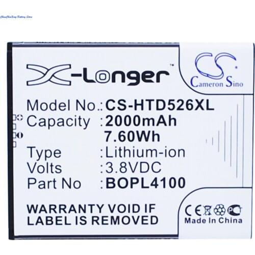Cameron Sino 2000mAh Battery BOPL4100 for HTC Desire 526, Desire 526G+ dual sim, HTCD100LVWP