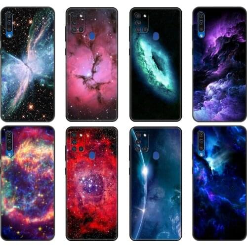 Black tpu Case For Samsung Galaxy A50 50S A30S A10 A21S A31 A41 A51 A71 M30S S10 LITE Cover colorful space for galaxy universe