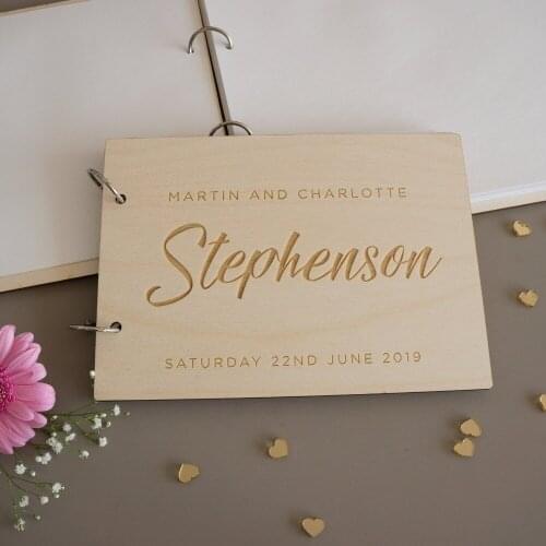 Wooden Personalized Wedding Guest Book Alternative ,Custom Name Sign Book, Birthday Party Sign Rustic Wedding Decor