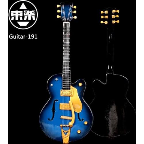 Wooden Handcrafted Miniature Guitar Model guitar-191 Guitar Display with Case and Stand (Not Actual Guitar! for Display Only!)