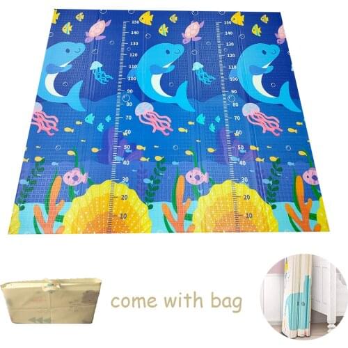 Baby Play Mat 79 x 71 inch Baby Floor Mat Crawling Playmat Waterproof Foldable Kids Play Mat Reversible with Bag Extra Large