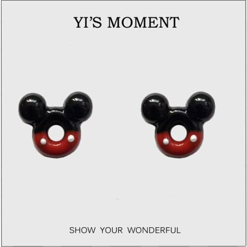 Birthday Gift Enamel Earrings Cartoon bow Earing for kids