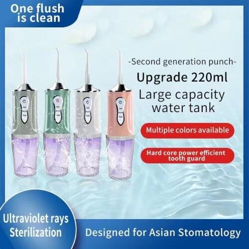 Irrigador Bucal Portable Oral Irrigator Dental USB Rechargeable Water Flosser Dental Calculus Waterproof Tooth Cleaner