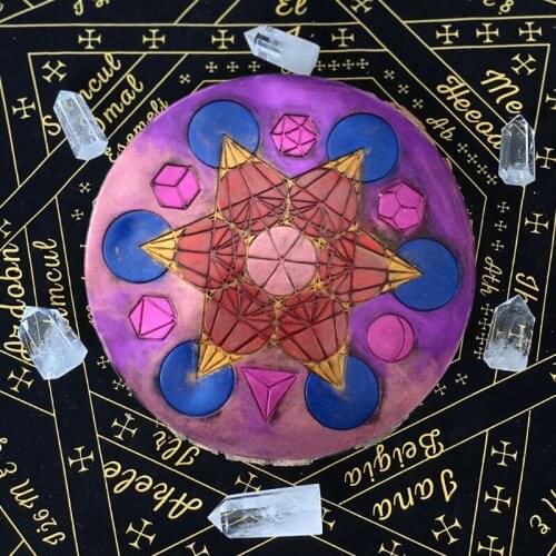 Crystal Epoxy Resin Mold Astrology Astrolabe Tray DIY Ornaments Silicone Mould F3MD