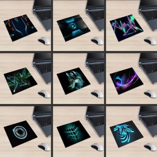 XGZ Laptop 3D Square Mouse Pad Technology Texture Cool Line PC Mat Wolf Horse Flower Pattern Rubber Non-slip Universal