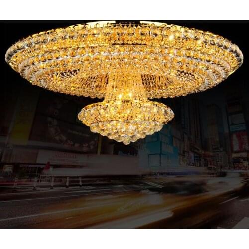 Lustre living crystal lamp two LED ceiling lamps lighting Engineering Exhibition Hall Hotel led chandelier led e14 free shipping