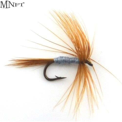 MNFT 10PCS 12# Brown Long Beard Mosquito Fly Fishing Nymph Trout lure