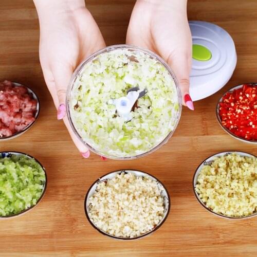 Multifunctional Kitchen Household Manual Garlic Cutter Vegetable Cutter Stuffing Machine Childrens Complementary Food Tool