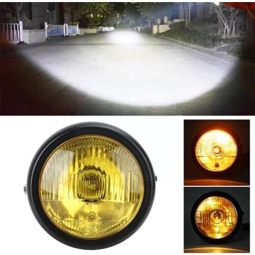 Retro motorcycle headlight modification For GN125 shell round headlight black Z6F5