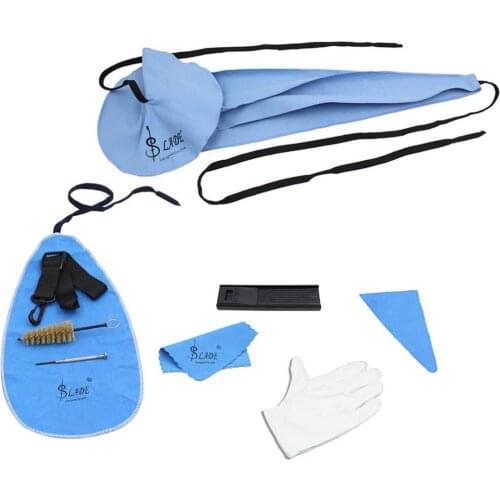 10 Pieces Saxophone Cleaning Care Kit Cloth Glove Brush Tool for Sax Lover