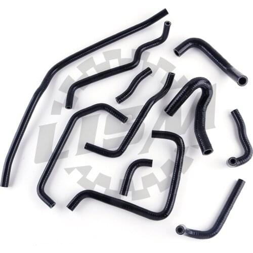 Cooling Hose set, FOR MX5 mk2, 8 red silicone hoses, Mazda MX-5 1.6 1.8 kit 98-00 Black Version