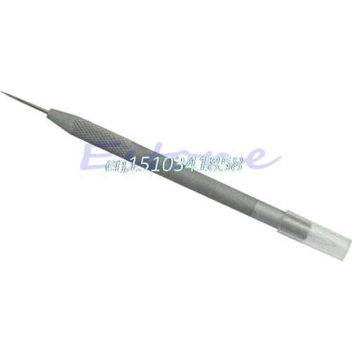 Needle Threader 2 in 1 Thread Guide Device & Leather Craft Cloth Awl Punch Tool #Y51