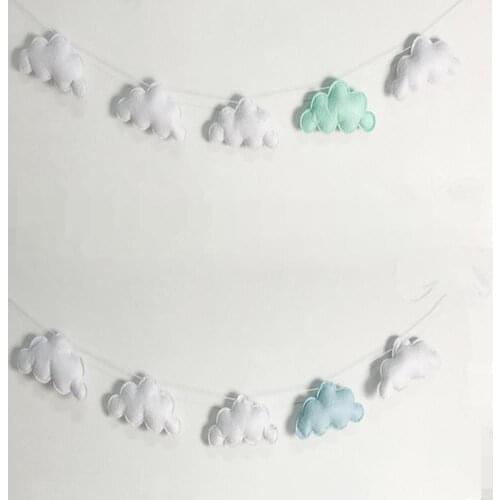 Nordic Cute Cloud Wall Hanging Long Lasting Anti-allergenic Hanging Decor for Kids' Room Nursery DIY Crafts Hanging Wall Decor