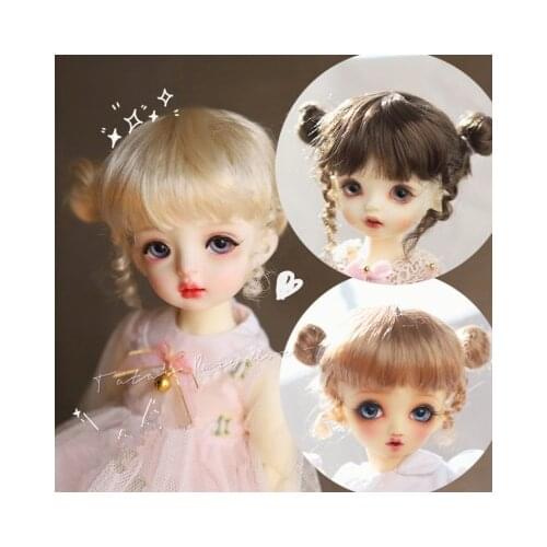 BJD doll wig suitable for 1/6 1/8 size cute little hair small Chirp fake hair imitation mohair doll accessories