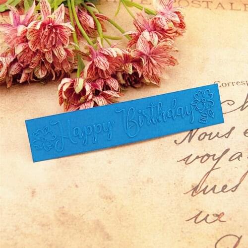 HOT plastic happy birthday craft card making paper card album wedding decoration clip Embossing folders