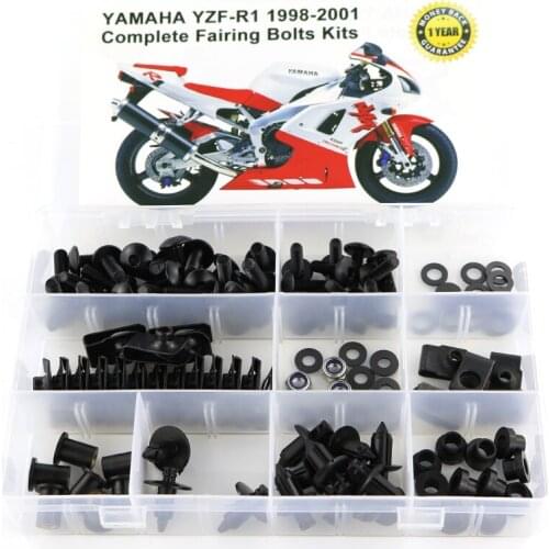 Fit For Yamaha R1 YZF-R1 1998 1999 2000 2001 Motorcycle Complete Full Fairing Bolts Kit Clips Washers Screws Steel