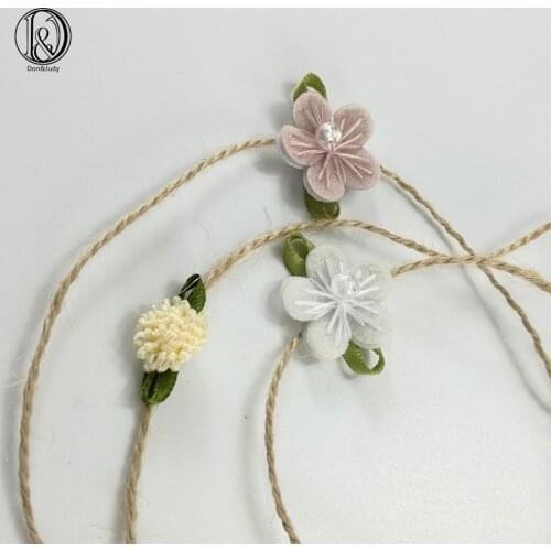 3pcs/Lot Handcraft Vintage Flower Head Wear Photo Shoot Props Floral Girl Headband for Newborn Baby Photography Accessories