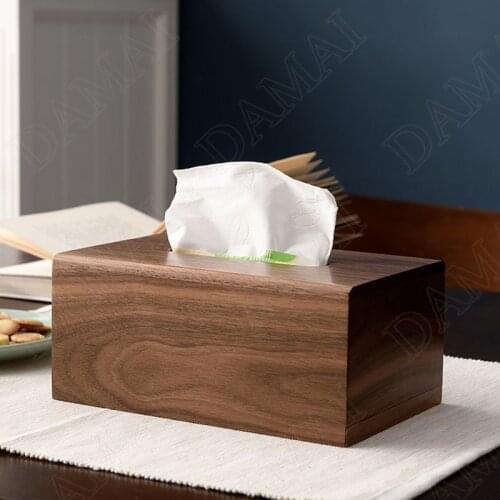 Simplicity Wooden Tissue Boxes Coffee Table Desktop Paper Box Dining Table Napkin Organizer Bedroom Thin Paper Holder Home Decor