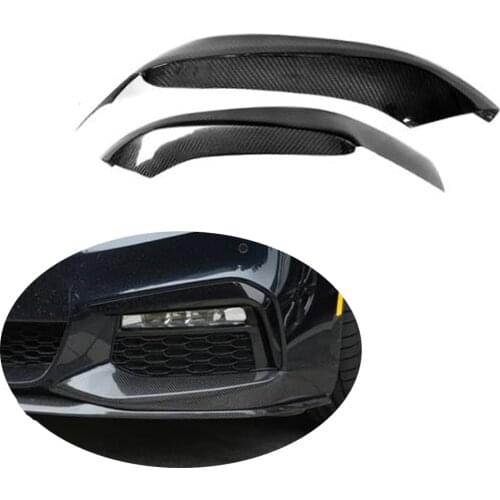 Carbon Fiber Front Bumper Lip Splitters Apron Winglets For BMW 5 Series G30 G31 520i 530i 540i M Sport 2017 - 2020