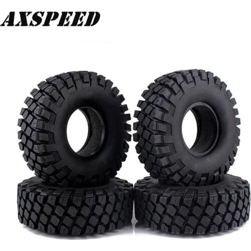 114mm 1.9'' Rubber Rocks Tyres / Wheel Tires for 1.9 Inch 1:10 RC Rock Crawler Wheels SCX10 D90 Black