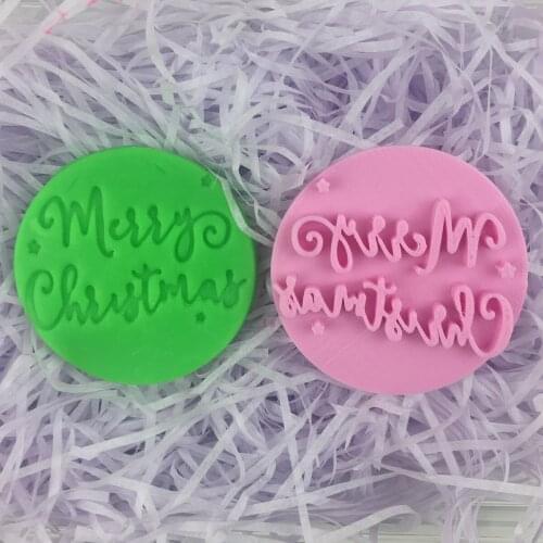 Merry Christmas Cookie Cutter Cake Icing Decoration Cookie stamp Kitchen Baking Supplies 3D Custom Seal Cake Surrounding Edge