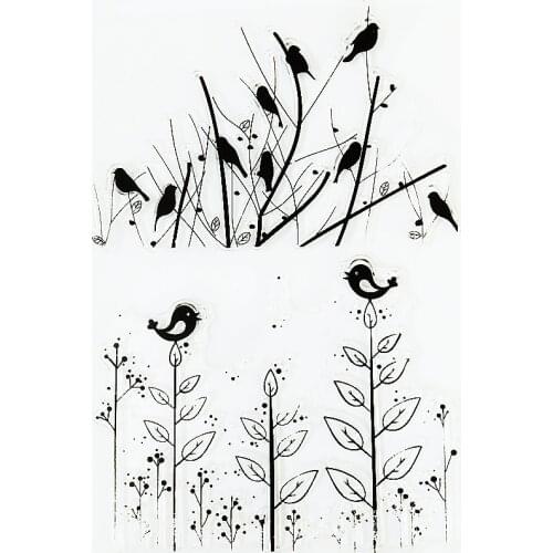 ScrapbookingStamp Birds Silicone Clear Stamps For Scrapbook DIY Album Paper Cards Decoration Embossing Folder Craft Rubber Stamp