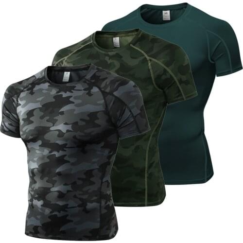 Sport Shirt For Men Training T Shirt Compression Men Gym Running Tee Shirt Homme Sportshirt Fitness Short Sleeve Yoga Top Male