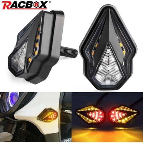 2pcs Motorcycle LED Turn Signal Moto Flasher Indicator Light DC 12V Universal Red Amber Blinker Lamp FOR BMW KAWASAKI YAMAHA