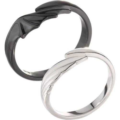 Uloveido original design 925 sterling silver angel simple couple ring version creative new men and women ring SALRG68