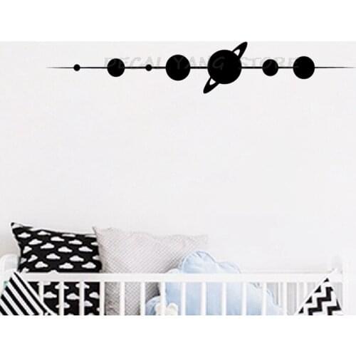 Planets Vinyl Wall Stickers Kids Bedroom Design Decor Space Wall Decal Home Boys Room Wall Mural Art Sticker Decoration 1408