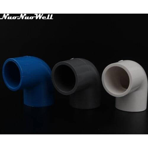 2pcs 20mm PVC Elbow Connector 90 Degree L Connector PVC Water Pipe Connection Garden Irrigation Pipe Joints Aquarium Fittings