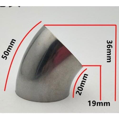 5pcs/lot. Diameter:25/32/38mm 304 Stainless Steel 45 Degree Elbow Welding Elbow Drainage Pipe Punching