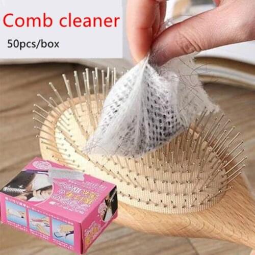 50Pcs/box Cleaning Removable hair Cleaner Tool Hair Brush Comb Cleaner Household Cleaning Tool