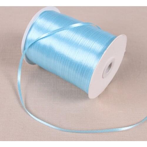 1/8" 3mm Satin Ribbon for packing and bow & Garment Accessories 20y/lot 11 Blue